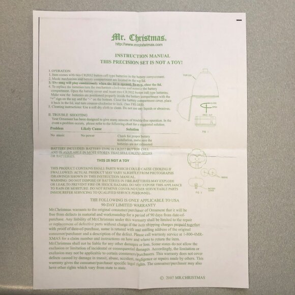 Mr Christmas Valerie Hill Holiday Blue Egg Music Box Ornament Trinket Box 2008 - Picture 8 of 8